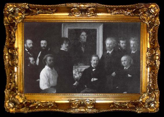 framed  Henri Fantin-Latour Hommage a Delacroix, ta009-2